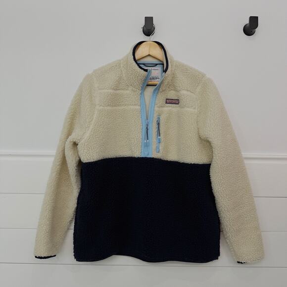 Vineyard Vines Tops - Vineyard Vines Shep Sherp Super Sherp Fleece Pullover Nautical Navy Cream M